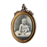 Carved and gilded wooden frame