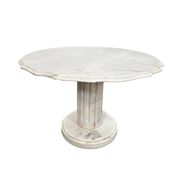 White drapery marble Italy / Neo Classic side / coffee table