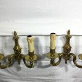 Paire d’appliques bronze 2 lumières