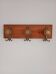 Wall-mounted coat rack 3 hooks brass vcr italy - vintage decoration