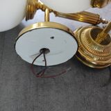 Paire d'appliques de style Art Déco en laiton et verre laiteux, Sölken Leuchten