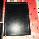 Set of 5 rectangular wooden serving trays