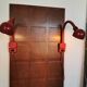 Pair of cobra sconces 1980