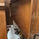 Vintage 1950s desk in light wood – compass base