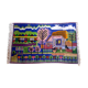 Afghan carpet 80s MOTIF VILLAGE IN PRINTEMPS 85x148cm