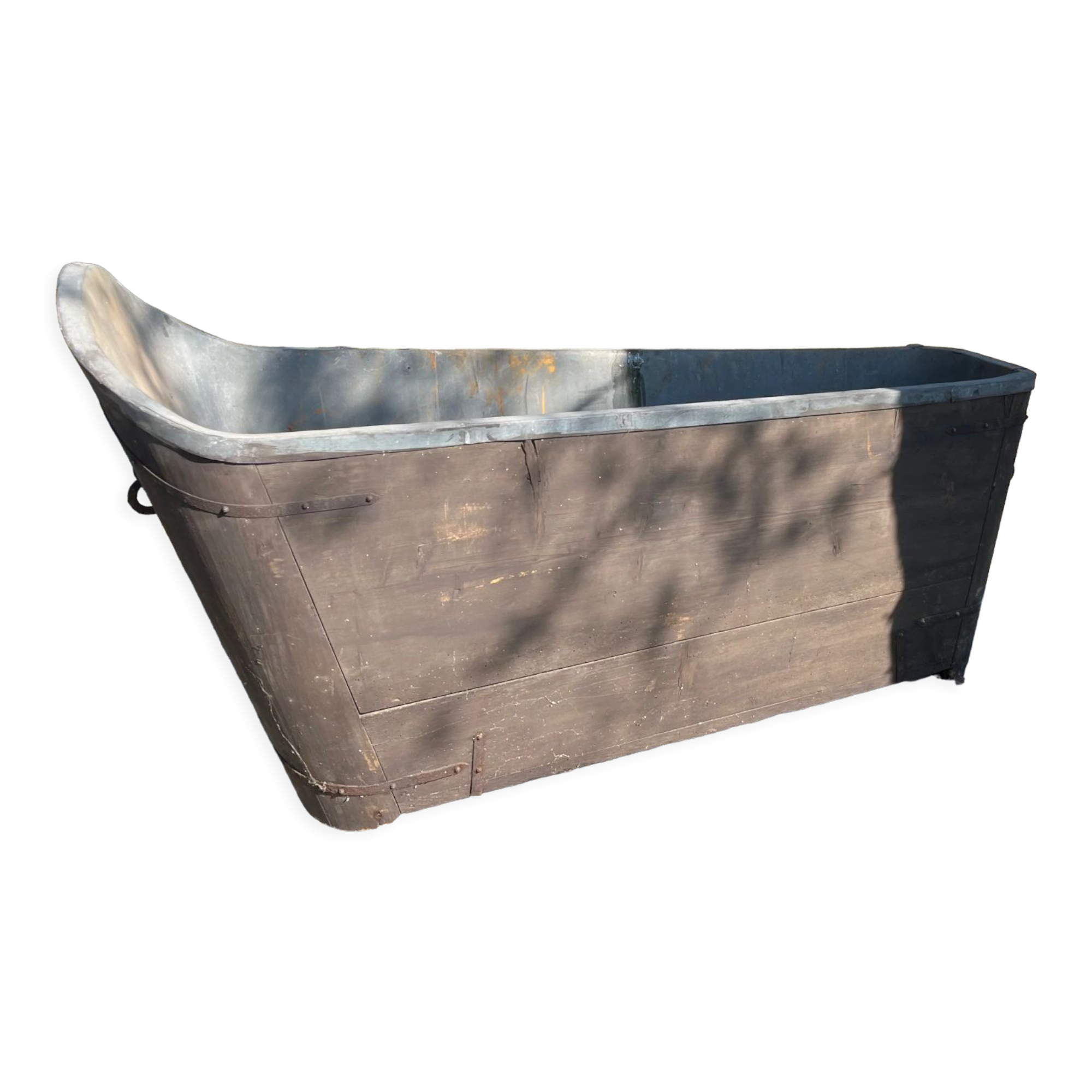 Bathtub 19th wood and zinc