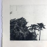 Nicole Bouharmont, Parc de Sceaux i, 2003-16. pointe sèche signée au crayon