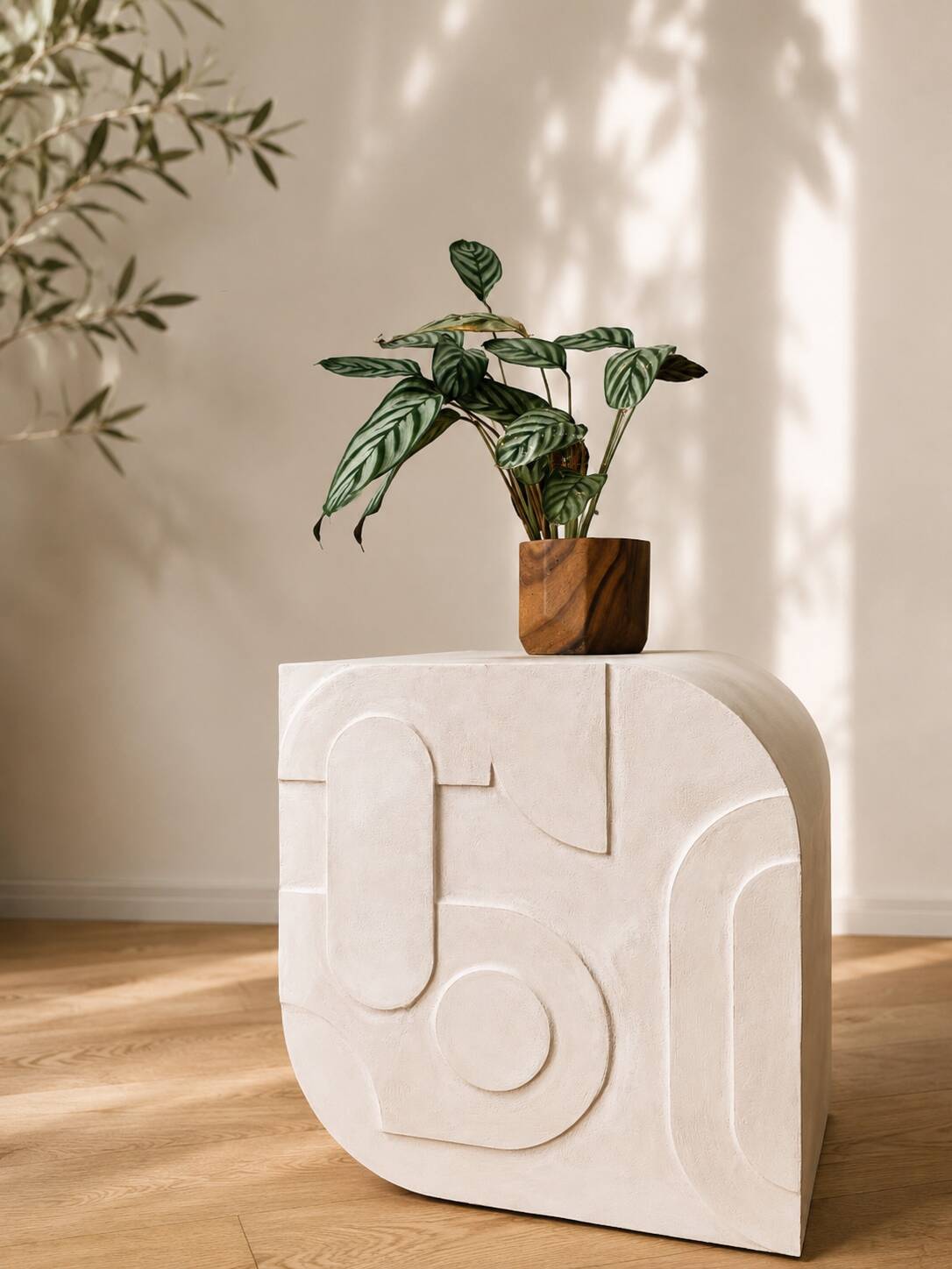 Concrete side table