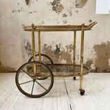 Cart serves brass bar