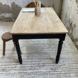 Oval pine farm table with 2m extensions