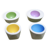 4 antique ceramic egg cups from Gien