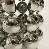 Kinetic lamp with half swivel spheres of the 70s