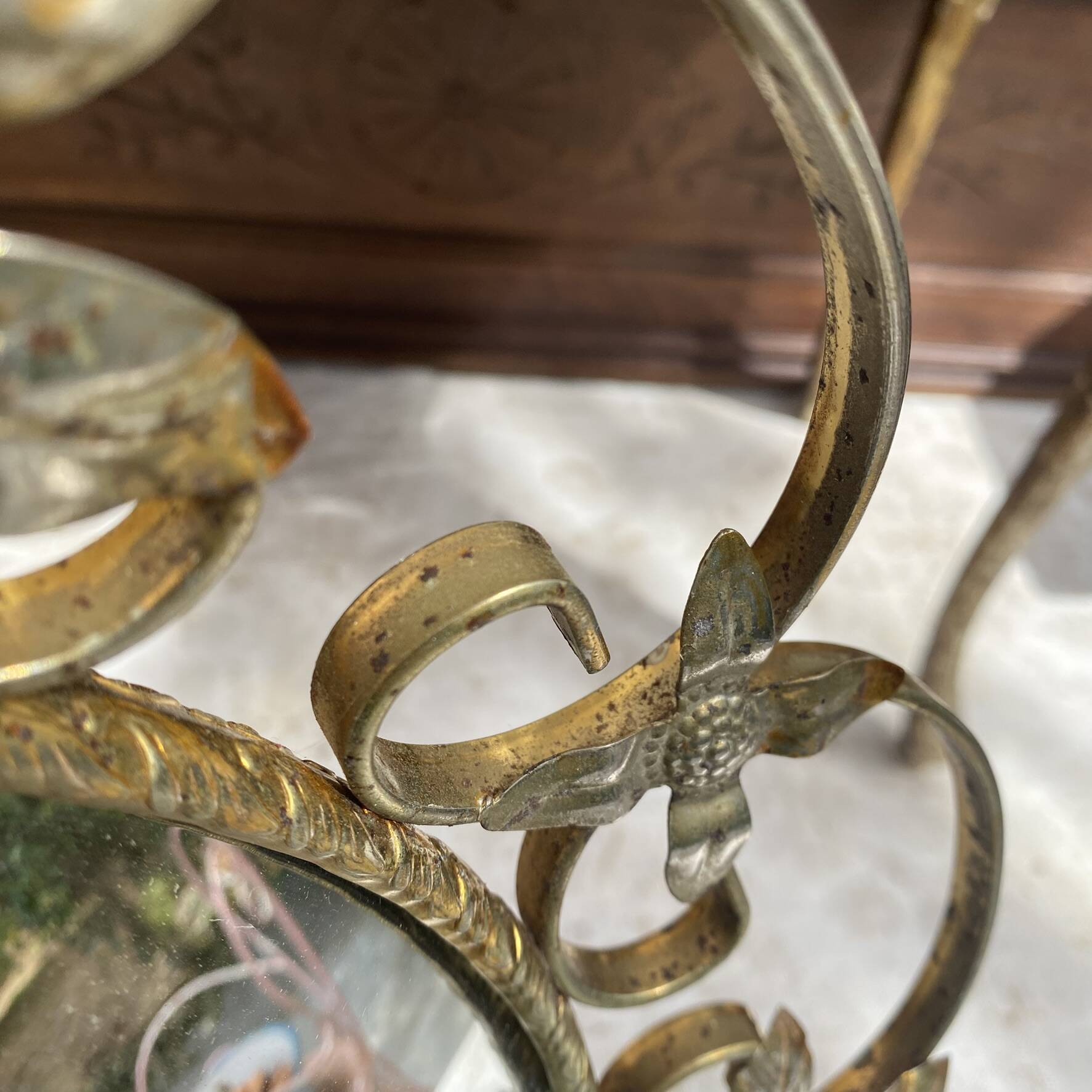 Vintage witch's eye mirror 43 cm, 1960s