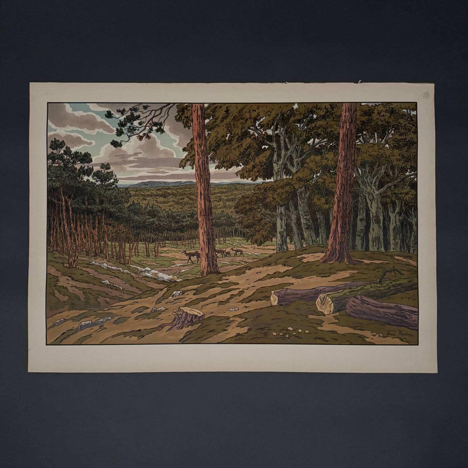 Lithograph by Henri Rivière Aspects of Nature - The Forest