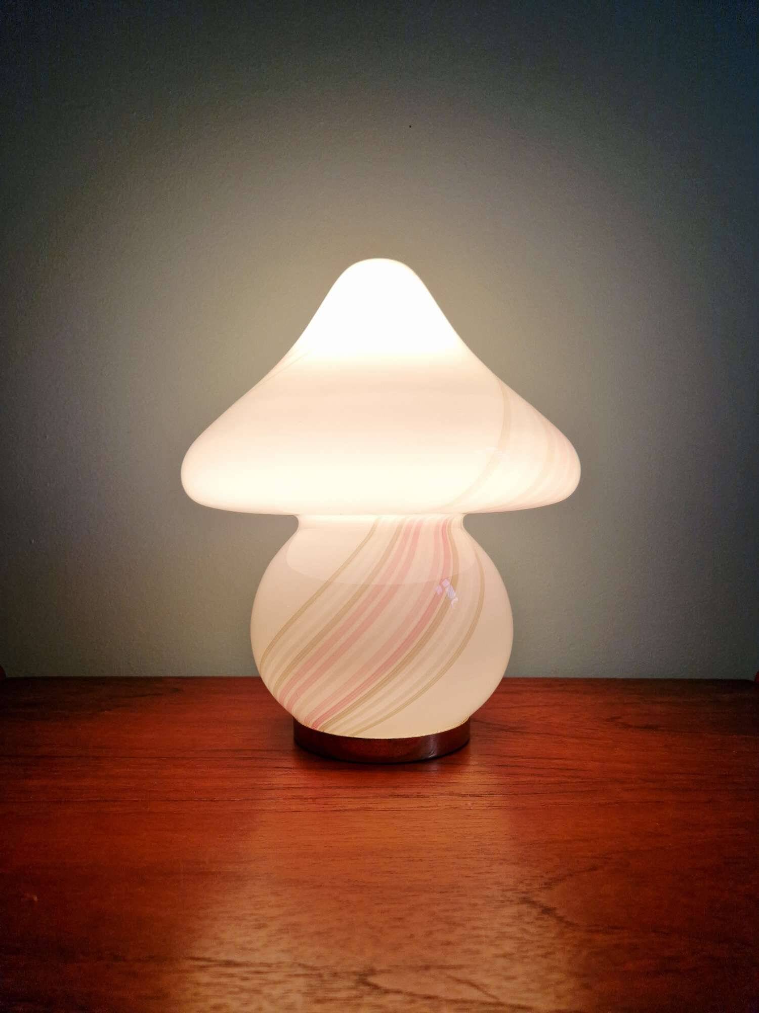 Mushroom lamp in Murano glass, 1970s-80s