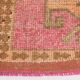 3x11 Faded Pink & Brown Vintage Runner Rug,