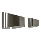Pair of vintage wall lights, brushed metal, France, 1980