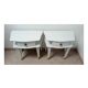 Pair of compass leg bedside tables
