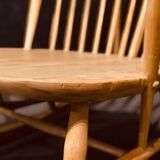 Rocking chair mid-century in light elm by Lucian Ercolani for Ercol