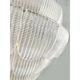 Italian Petals Murano Glass Chandelier in Transparent Diamanté Glass