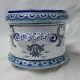 Nevers earthenware cache-pot. 20th century.