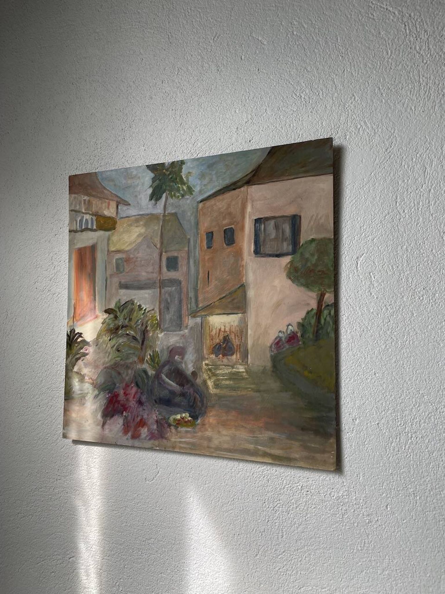 Huile sur panneau paysage