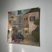 Huile sur panneau paysage