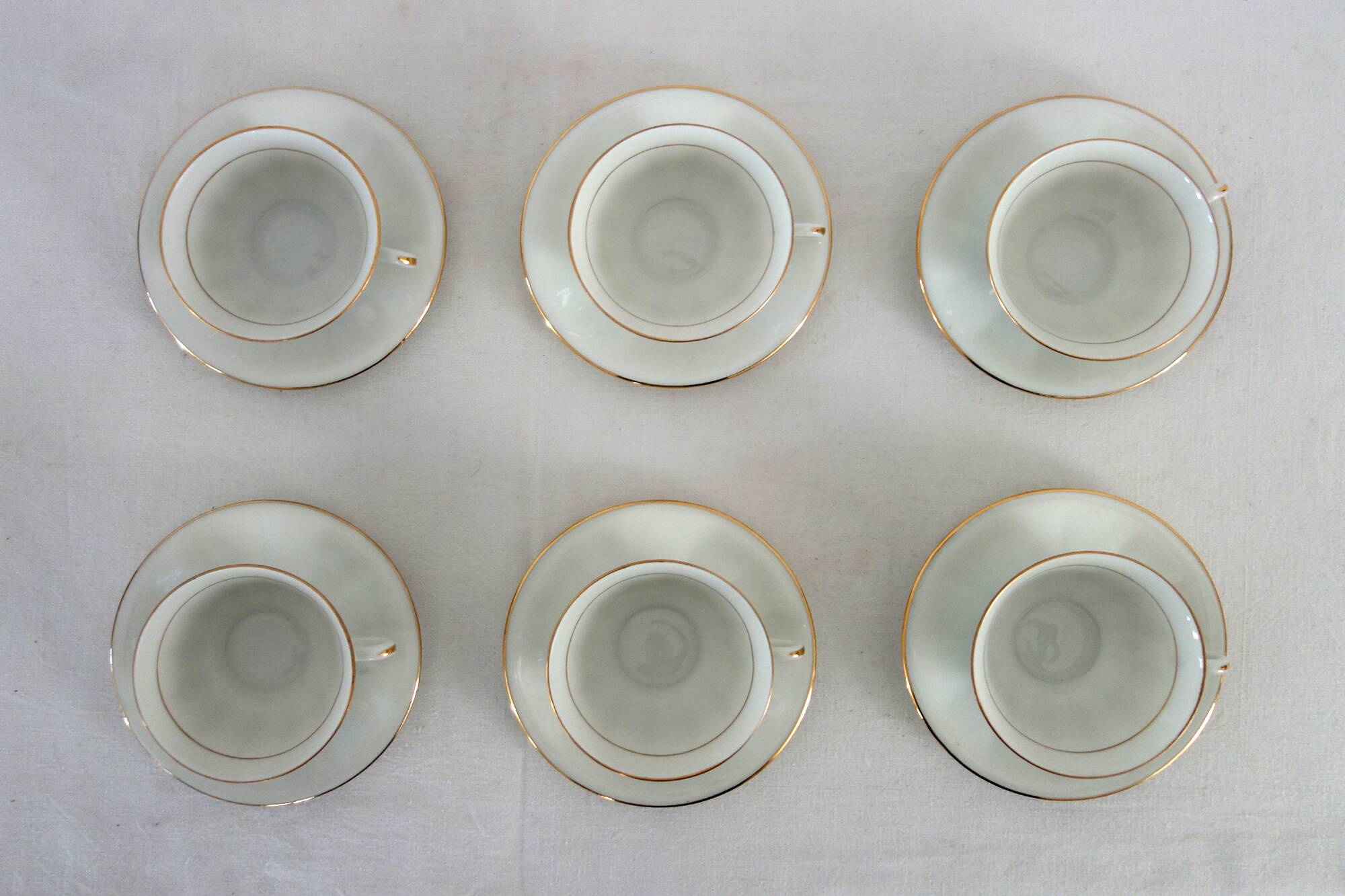 6 vintage M&S Berry Limoges coffee cups with saucers