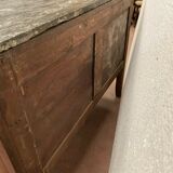 Transition style chest of drawers in rosewood and amaranth veneer, 20th century