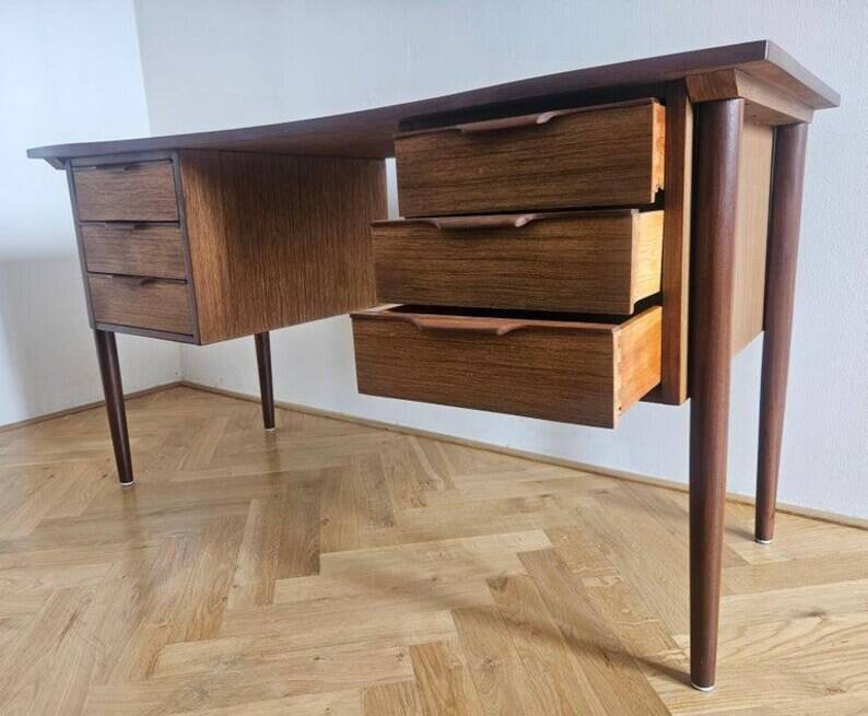 Very Rare Midcentury Teak Desk / Table, Denmark, 1960s