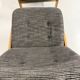 Lot of 2 adjustable wooden fabric chairs, Scandinavian design, vintage 1970s.