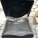 Former children's pram canvas and leather marked 1930s