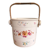 Cache Pot Seau Glace Porcelaine Paris Compagnies Inde Fleur Asie Osier