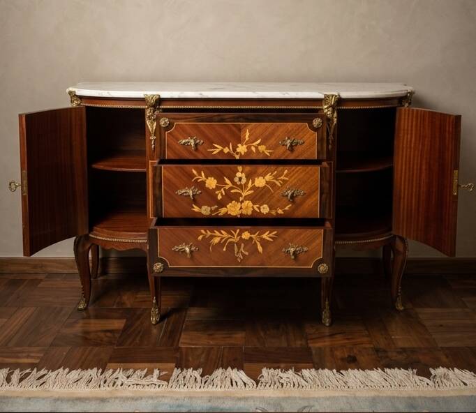 Fine 19th Century French Transition Style Commode”.