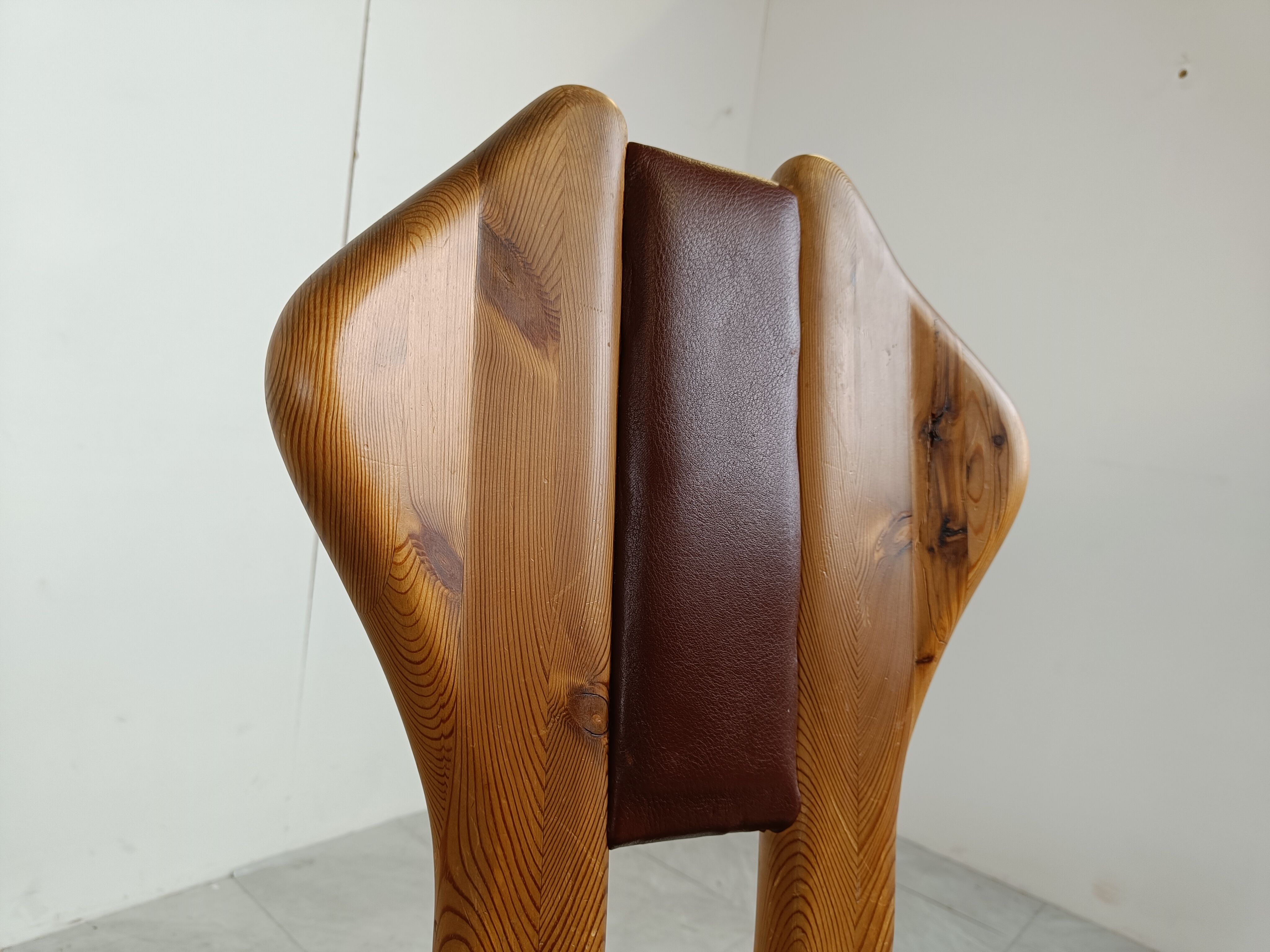 Chaises de salle à manger vintage en bois de pin - années 1970