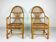 2 fauteuils vintage bambou rotin 1960