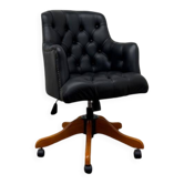 Chaise de bureau Chesterfield noire