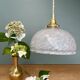 Vintage Clichy White Glass Pendant Lampshade