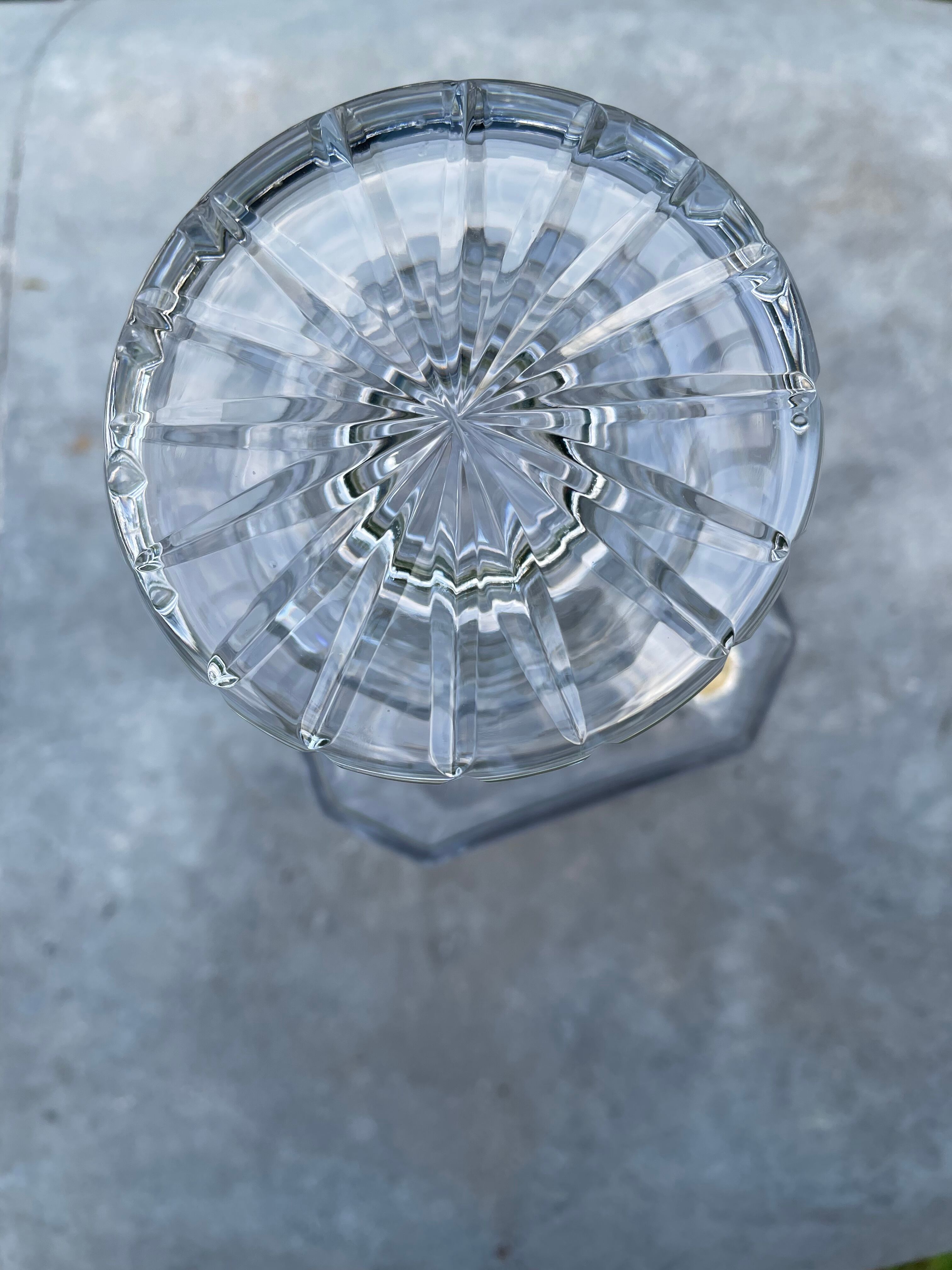 Chissed crystal whiskey decanter