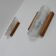 Mid-century glass and oak belgium wall light