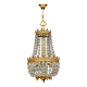 Louis XV style chandelier. Gilded bronze, massive ancient crystal.
