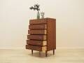 Danish teak chest of drawers with six drawers and lockable top drawer, 1960s