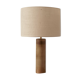 Lampe grès et jute tissée