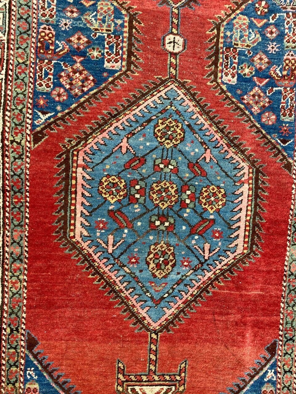 Old Persian north-west carpet for handmade corridor 107x325 cm