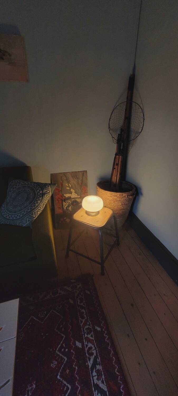 50s opaline table lamp