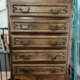 Carved weekly commode