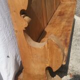 Old shabby English-style pine bench