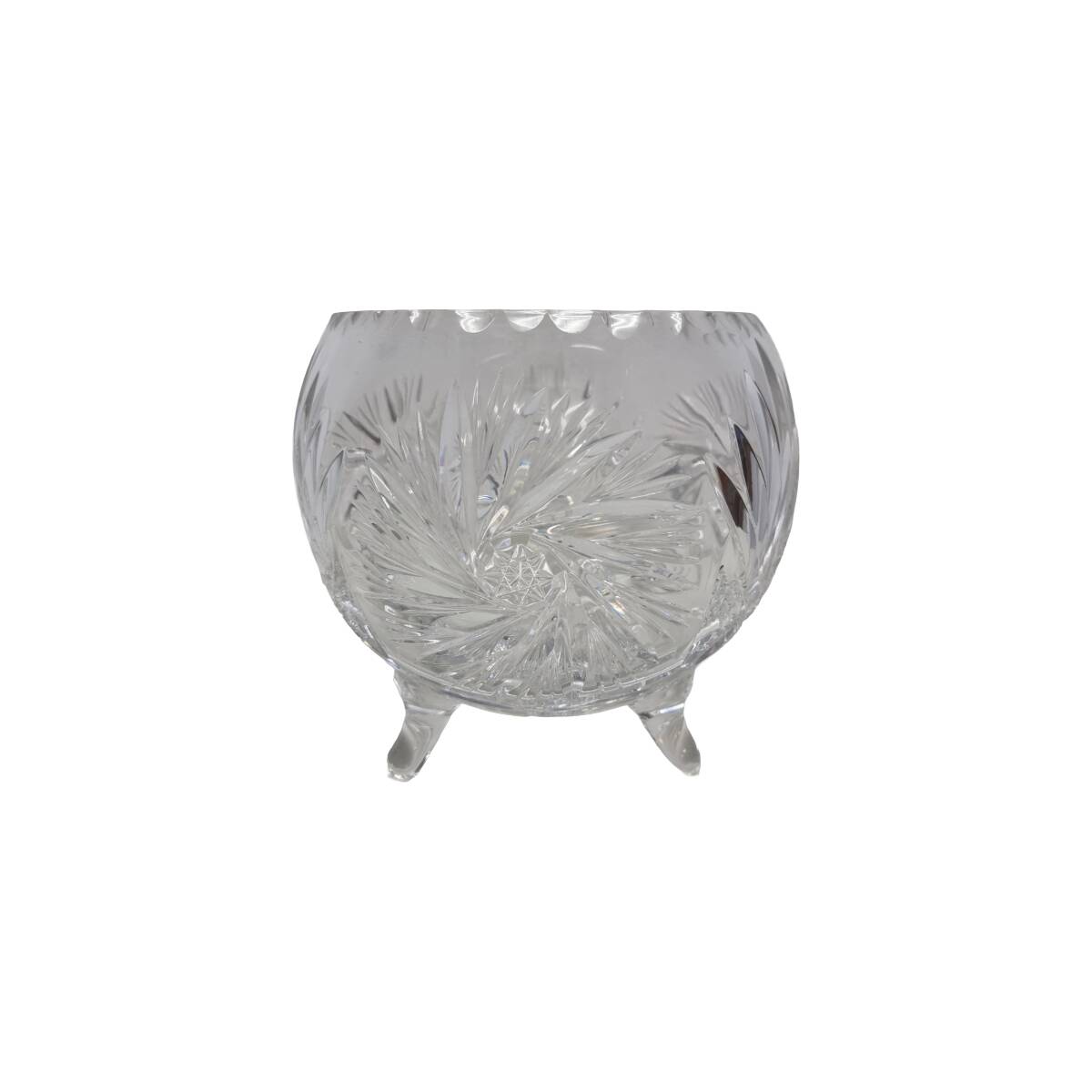 Cut crystal ball vase, 2nd half 1900s