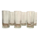 6 vintage twisted glasses
