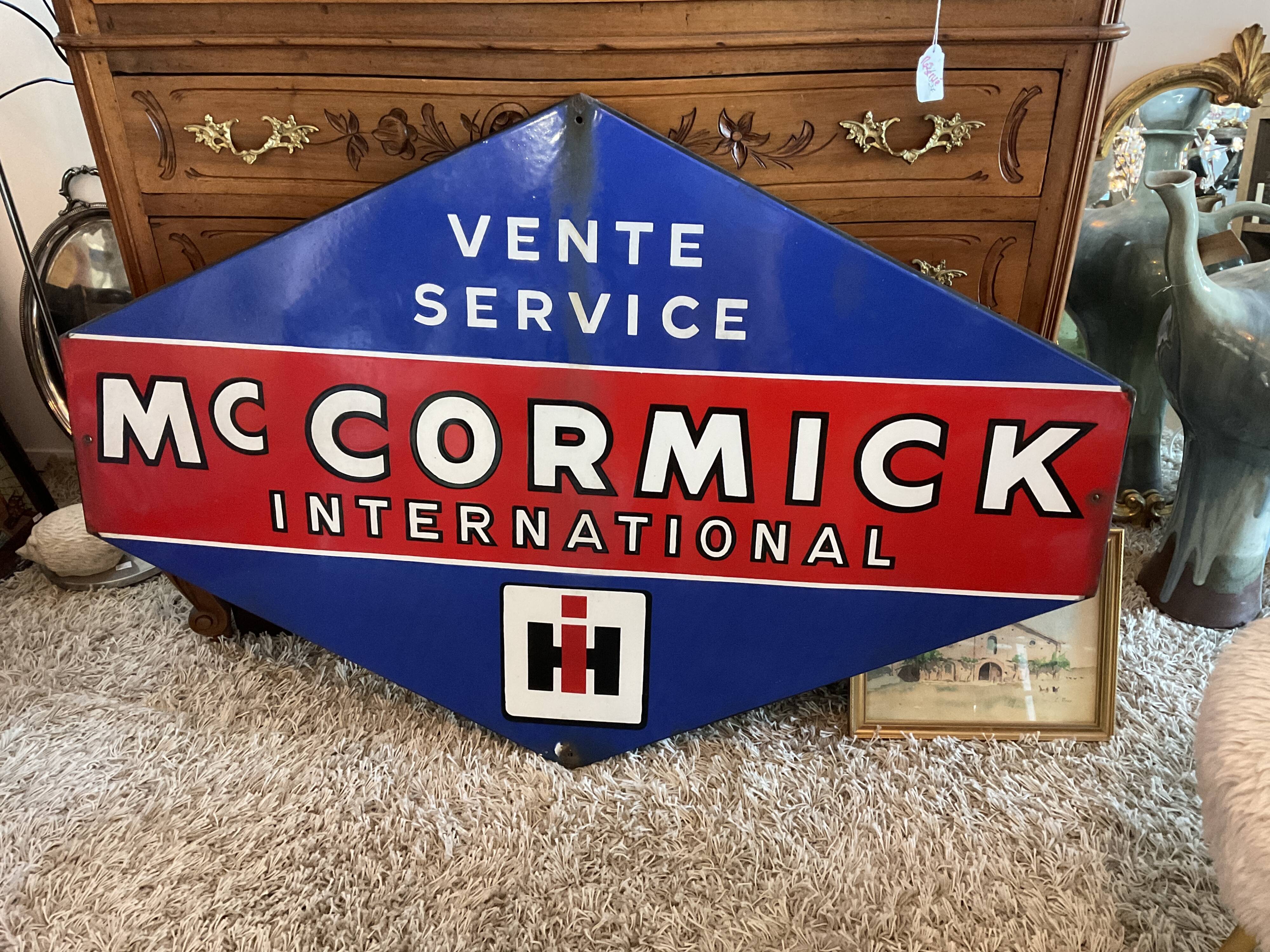 Plaque émaillée, Mac Cormick, ancienne